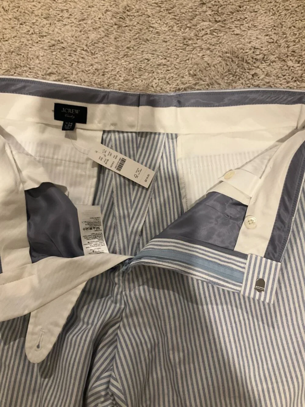 j.crew crosby classic-fit suit pant in portuguese cotton oxford. size: 34/34.